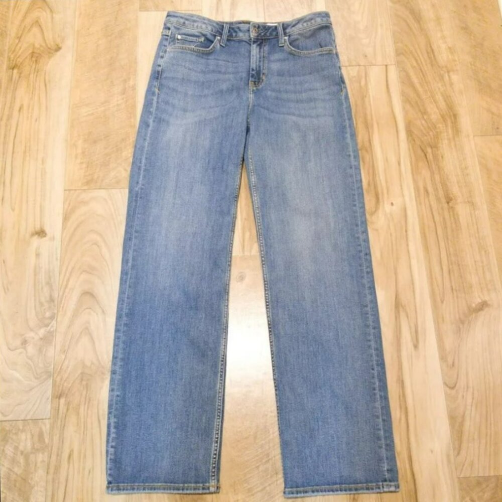 s.Oliver Karolin Comfort Wide Straight Leg Blue Jeans US 10 Womens 32x31